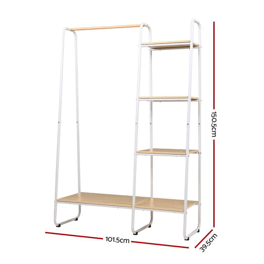 Closet Storage Rack Clothes Hanger Shelf Garment Rail Stand Wardrobe